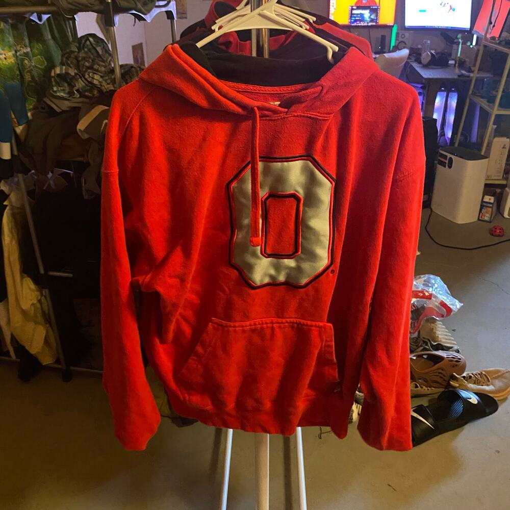 Red Ohio State Hoodie Size Medium